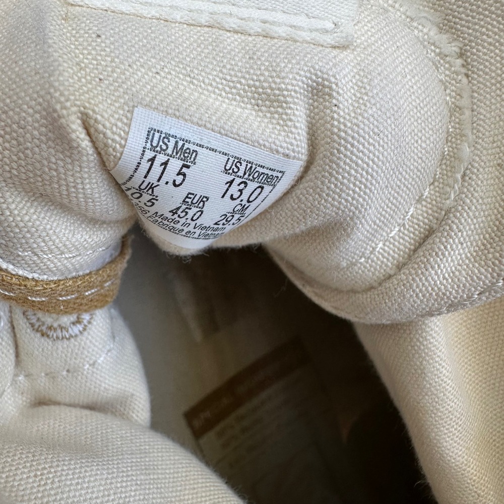 Vans Sk8-Hi Tapered Eco‎ Theory  Peace Leaf Mustard High Top Sneakers Men's 11.5 - Picture 8 of 9